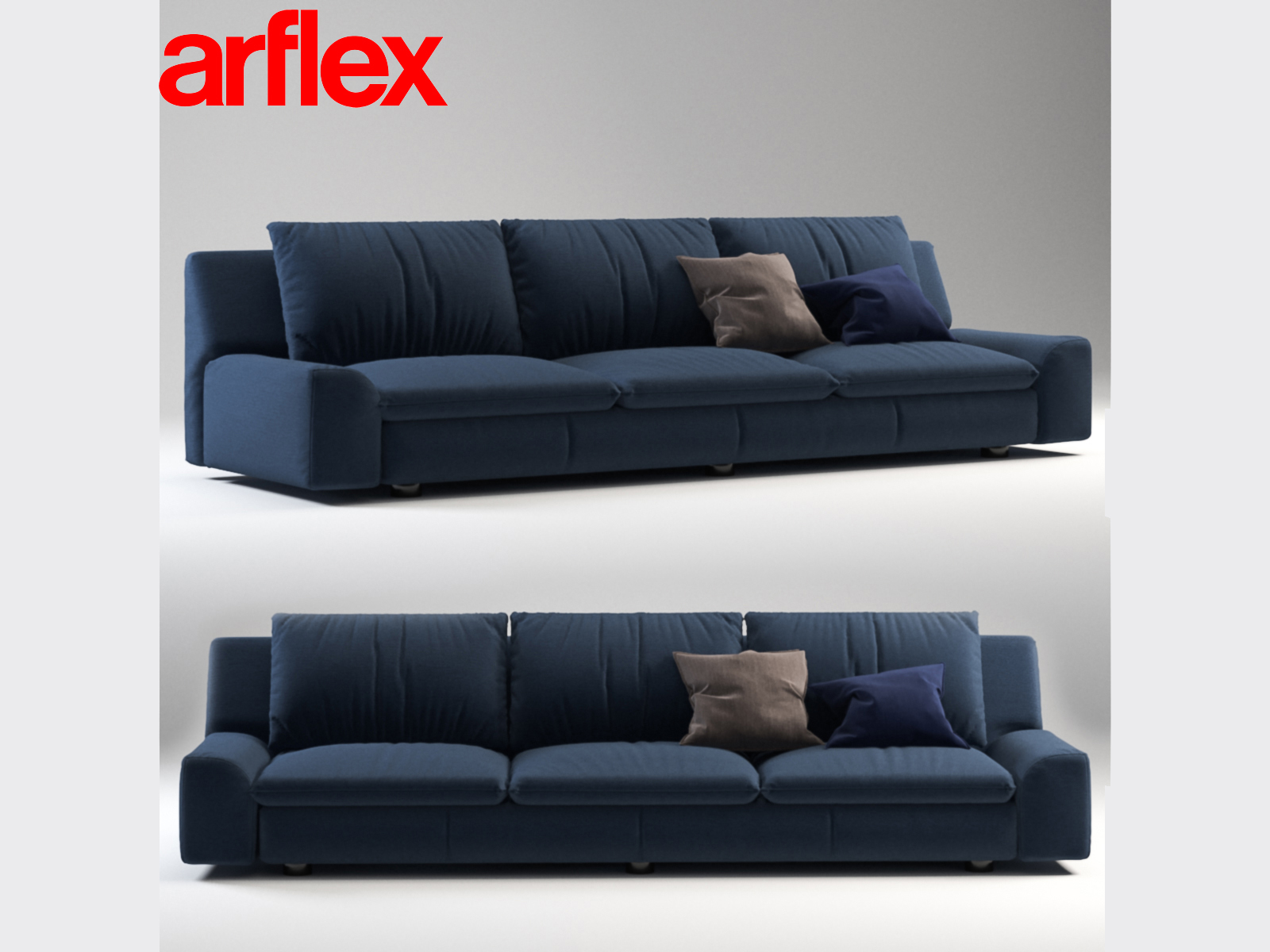 现代沙发, 沙发, 蓝色, 现代简约, 意大利Arflex