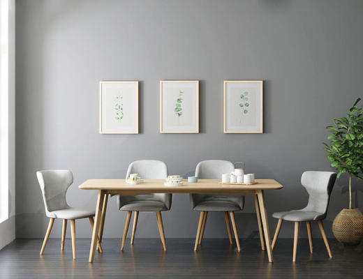 桌椅组合, 餐桌椅, 现代, 桌子, 椅子