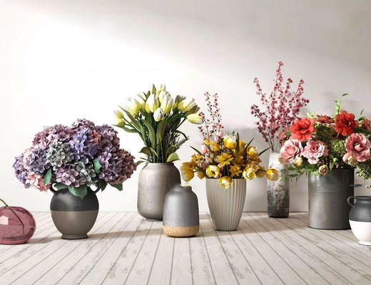 植物组合, 花瓶, 花, 现代